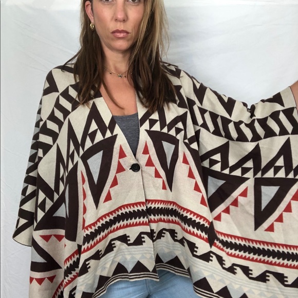 Sisters Southeastern Tribal Boho Poncho for Women - Picture 15 of 15